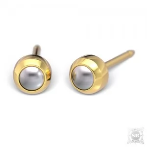 Серьги Жемчуг 3 mm.