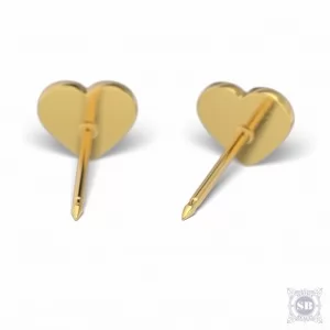Серьги Сердечки с блестками