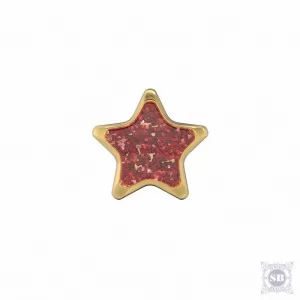Серьги Звезды с блестками