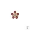 Серьги Цветок с укороченной иглой для тонкой мочки уха
