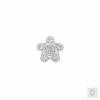 Серьги Цветок с укороченной иглой для тонкой мочки уха